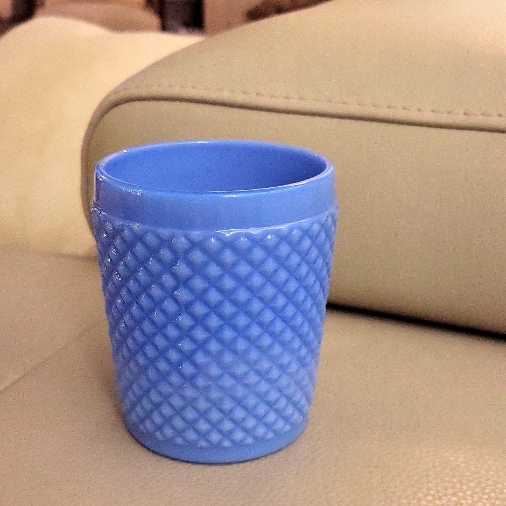 Blue Milk Glass Cup
